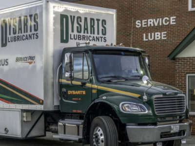 photo of dysarts lubricants box truck