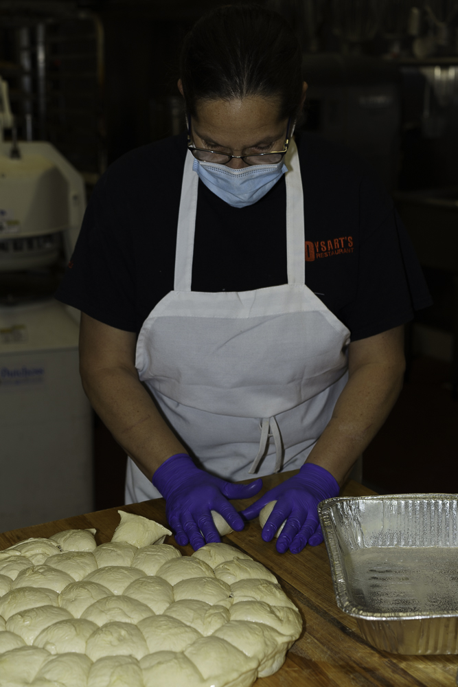 Roll each dough ball individually 